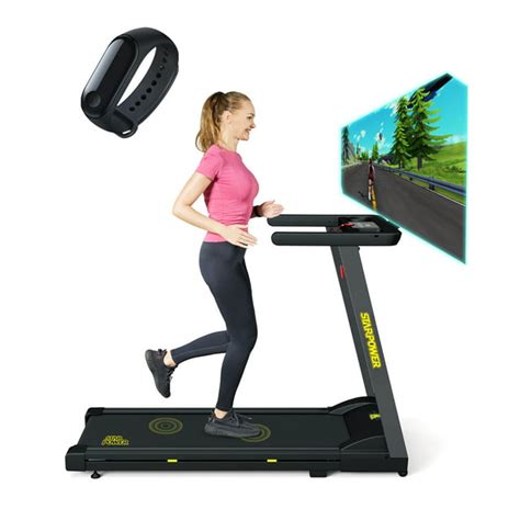 DeerRun 300 lb Capacity Foldable Treadmill - 3.0HP Portable Folding Treadmills for Home&Office ...