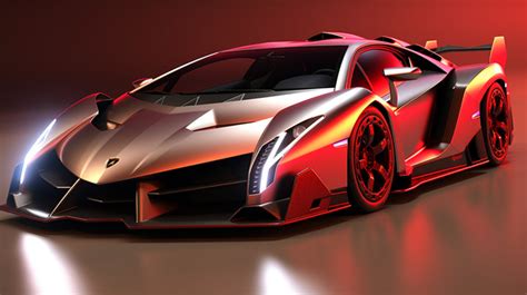 3d Rendering Of The Lamborghini Veneno Supercar Background, Grey, Gray ...