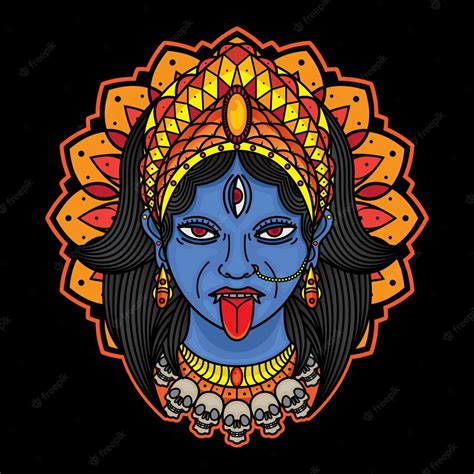 Premium Vector | Traditional kali goddess