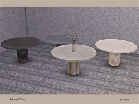 soloriya's Wilma Dining. Dining Table. | Sims 4 coffee table, Sims 4 kitchen, Sims 4 cc furniture