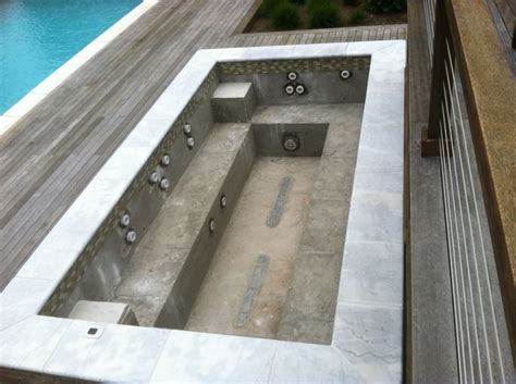 6×15 Custom Gunite Spa With Marble in Orient – Patricks Pools | Long Island, NY pool ...