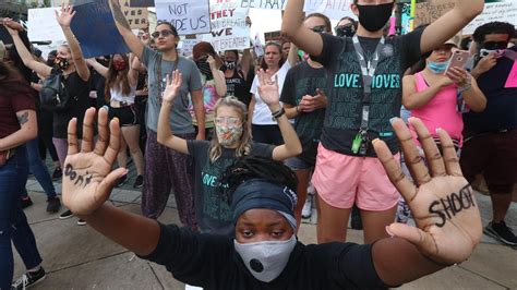 PHOTOS: Protest crowd marches in downtown DeLand