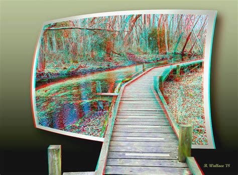 Elevated Trail - OOF 3D Anaglyph Mixed Media by Brian Wallace - Pixels