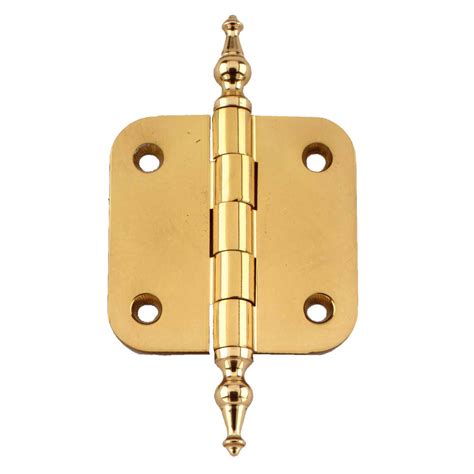 Solid Brass Cabinet Hinge Radius Temple Tip 2"