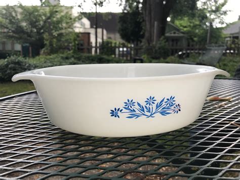 Anchor Hocking Cornflower Pattern Vintage Milk Glass Casserole: 18,600 ...