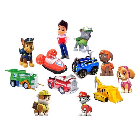 Paw Patrol 12 Unids/Set Patrulla Canina Figura De Acción Pastel Taza Top Mini Figuritas Niños ...