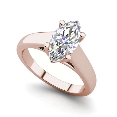 2 Carat SI1 Clarity D Color Marquise Cut Diamond Engagement Ring