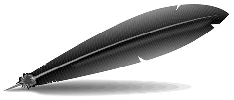 Clipart - Black Feather