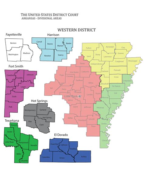 Western Arkansas District Map | Western District of Arkansas | United ...