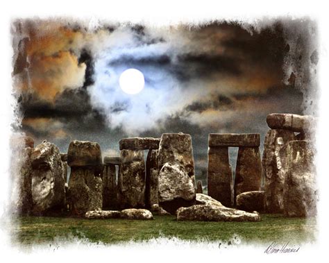 Moon Over Stonehenge Photograph by Diana Haronis - Pixels