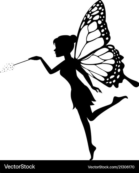 Fairy waving her wand Royalty Free Vector Image