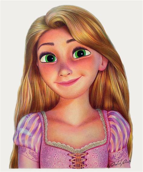 Rapunzel Drawing by David Dias