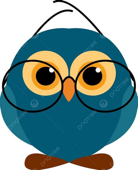 Illustration Of A Spectacled Blue Owl In Vector Format Against A White ...