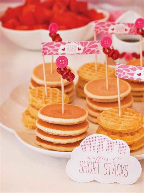 Mini Pancake Stacks {Brunch Foods That Rock}! | Brunch drinks, Birthday brunch, Baby shower brunch