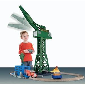 Amazon.com: Thomas the Train: TrackMaster Cranky and Flynn Save the Day Playset: Toys & Games