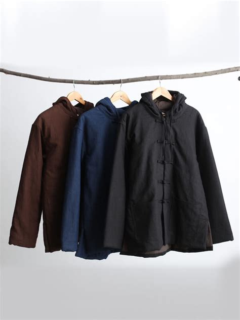 Hooded Casual Cotton Chinese Jacket - Hanfumodern