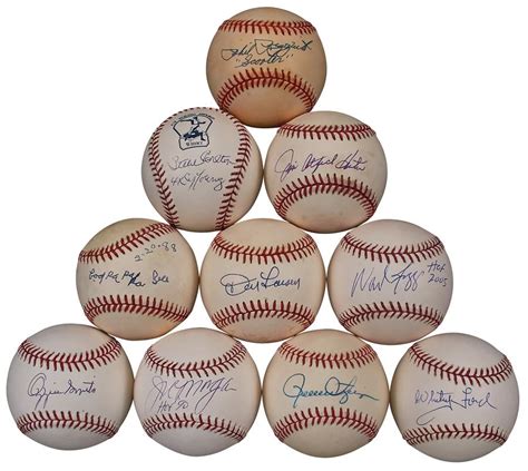 Hall of Fame Signed Baseball Collection (10)