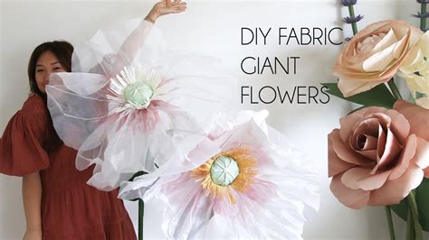 DIY Giant Fabric Flower (How to make organza flowers) - YouTube