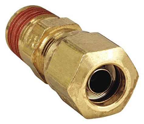 Parker Hannifin VS68NTA-10-6 Brass Air Brake-NTA Male Connector Fitting, 5/8" Compression Tube x ...