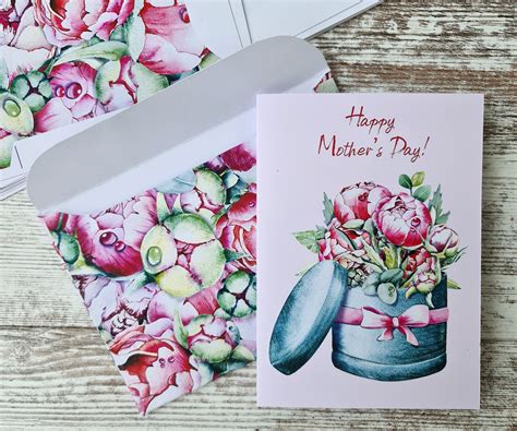 Mother's day watercolor greeting card with (1253419)