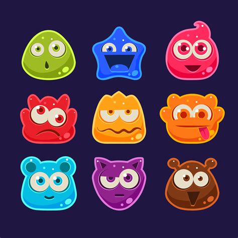 Cute jelly characters | Photoshop Graphics ~ Creative Market