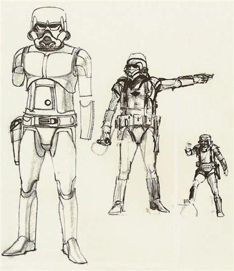 Some early Stormtrooper concept art by Ralph McQuarrie. Star Wars (1977 ...