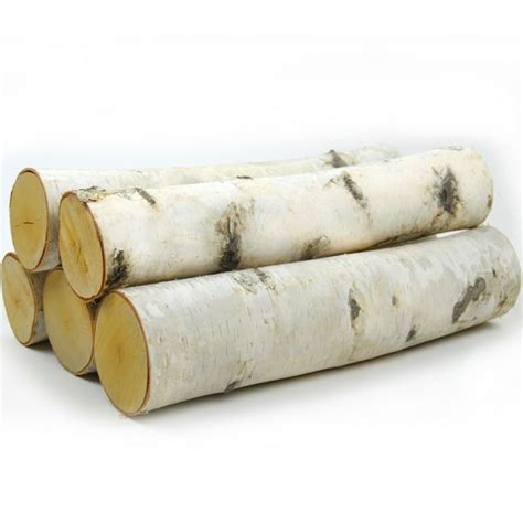 Large Fireplace White Birch Logs (5 logs) 18in long x 3-5in diameter - Walmart.com