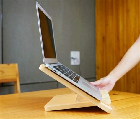 Pine Wood Stand Holder for 13 Inches Laptop Notebook MacBook » Petagadget