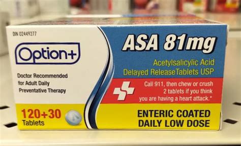 OPTION+ ASA 81MG LOW DOSE BONUS 120 + 30 TABLETS | Queensborough ...