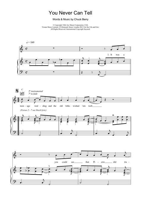 Chuck Berry - You Never Can Tell (from Pulp Fiction) at Stanton's Sheet Music