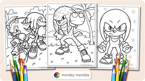 20 Knuckles Coloring Pages (Free PDF Printables)