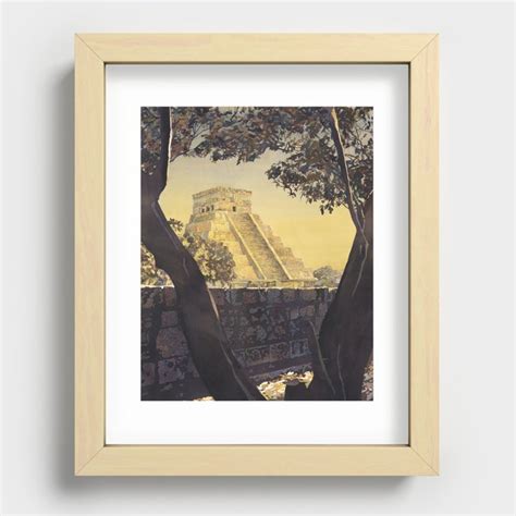 Watercolor ruins of the Mayan ruins at Chichen Itza, in the Yucatan ...