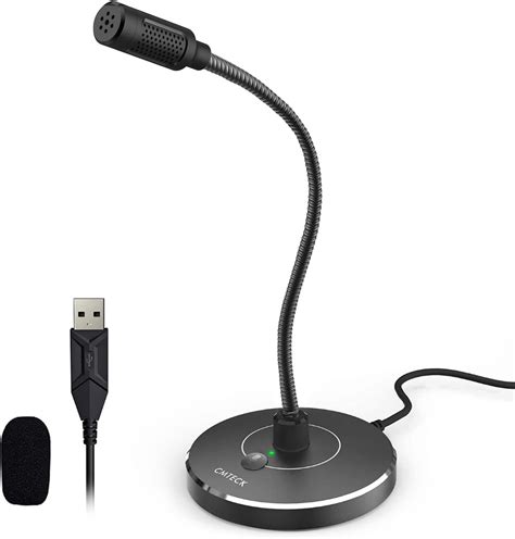 CMTECK USB Computer Microphone G009, Noise-Cancelling Recording Desktop Mic for PC/Laptop for ...