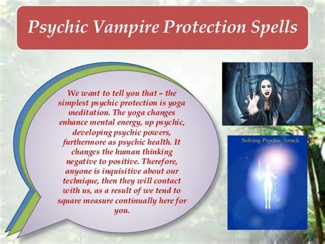 Psychic vampire attack protection spells mantra