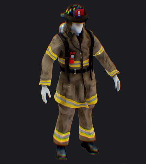 3D New York City Firefighter Uniform Model - TurboSquid 1886025