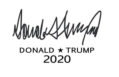 Donald Trump signature Cut File SilhouetteCricut Jpegsvg | Etsy