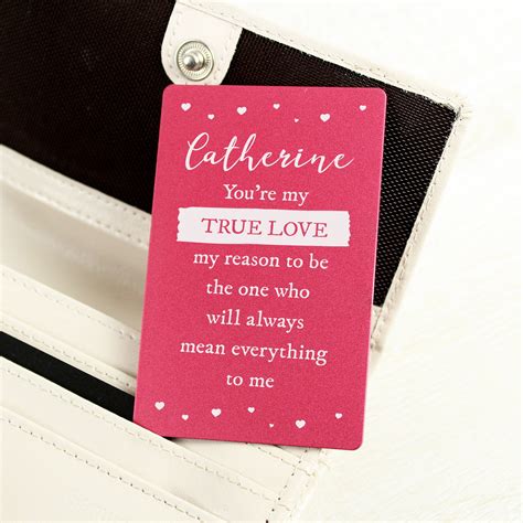 Buy Personalised True Love Pink Metal Wallet Card for GBP 9.99 | Card ...