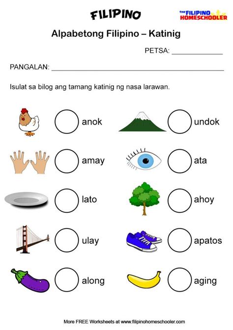 Filipino Katinig Worksheet Set 2B | Free kindergarten worksheets, Seasons worksheets ...