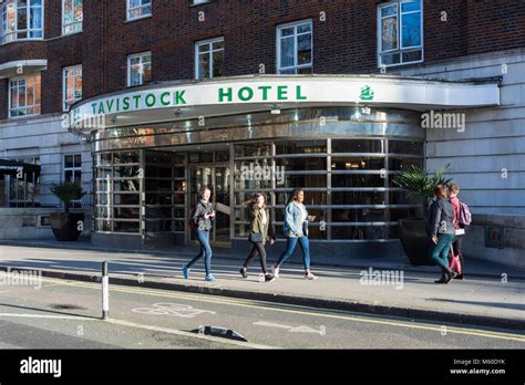 Entrance to the Tavistock Hotel, Tavistock Square, Bloomsbury, London ...