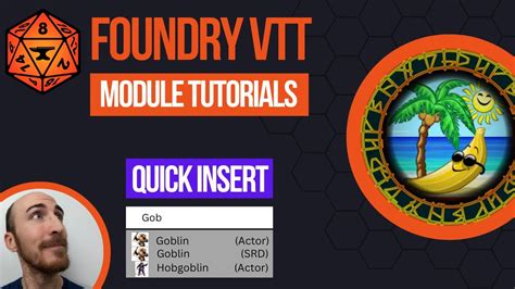 Foundry VTT - Quick Insert Module Tutorial (search bar) - YouTube