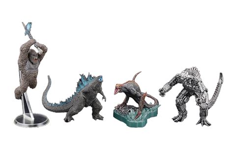 FEB229443 - GODZILLA VS KONG 2021 HYPER MODELING TRADING FIG 4PC SET (NE - Previews World