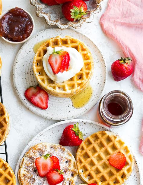 Fresh Homemade Strawberry Waffles