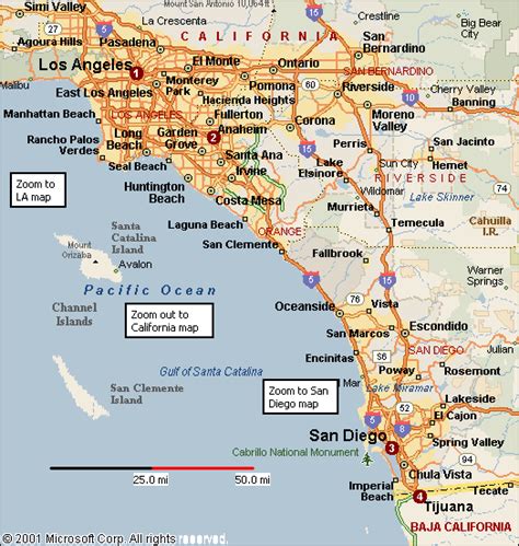 Southern California Cities Map