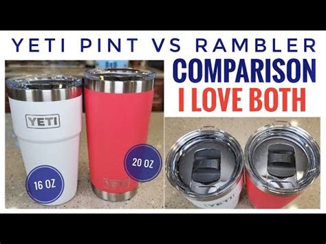 Yeti Rambler 16oz PINT vs 20oz TUMBLER Comparison - YouTube