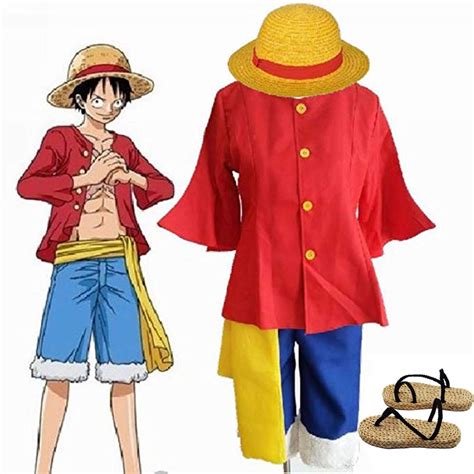 One Piece Monkey D Luffy New World Costume Outfits for Halloween & Cosplay Party | Shopee Malaysia