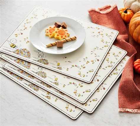 Peanuts™ Fall Leaves Cork Placemats - Set of 4 | Pottery Barn