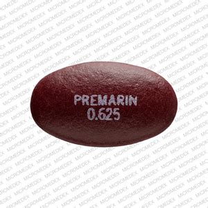 PREMARIN 0.625 Pill Maroon Oval - Pill Identifier