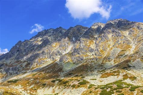 Hiking in High Tatras Mountains Vysoke Tatry, Slovakia Stock Photo ...