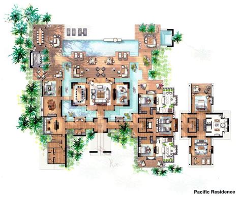 plan maison de luxe | Mansion floor plan, House plans mansion, Luxury ...