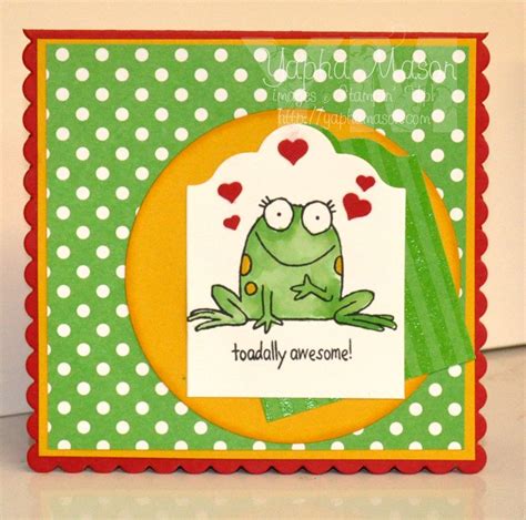 Stamps & Scraps with Yapha | Valentines cards, Toadally awesome, Square card